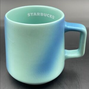 ☕ Trendy Starbucks Blue Ombré Ceramic Mug | 14 oz | Microwave & Dishwasher Safe